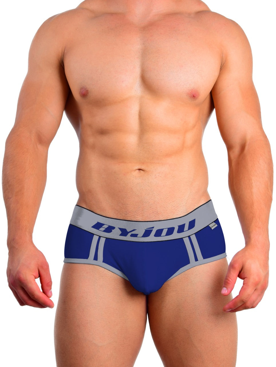 Men's Blue & Grey Andy Briefs | Byjou Underwear