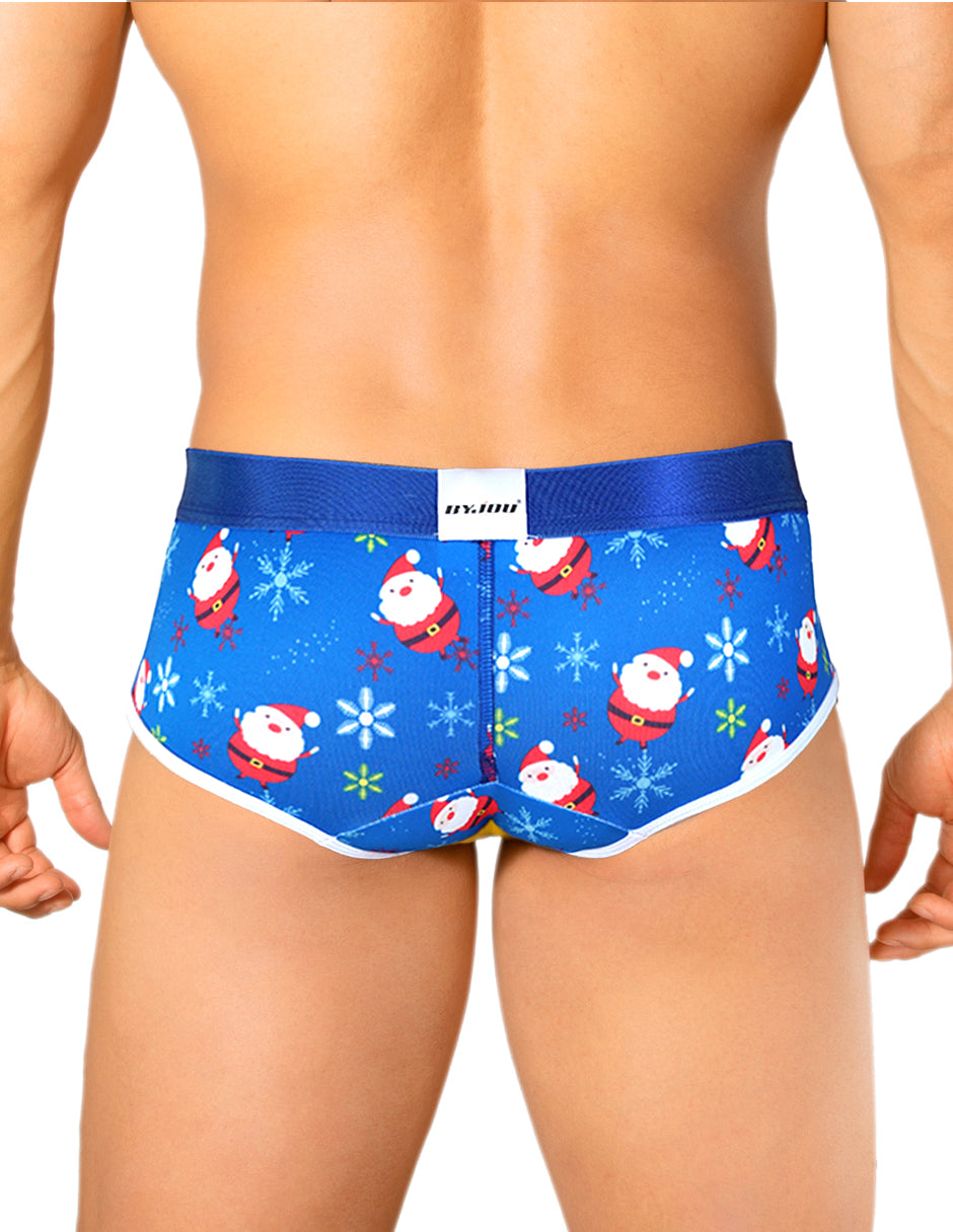 Men's Blue Nautico Christmas Briefs Santa | Byjou BNAUMX160