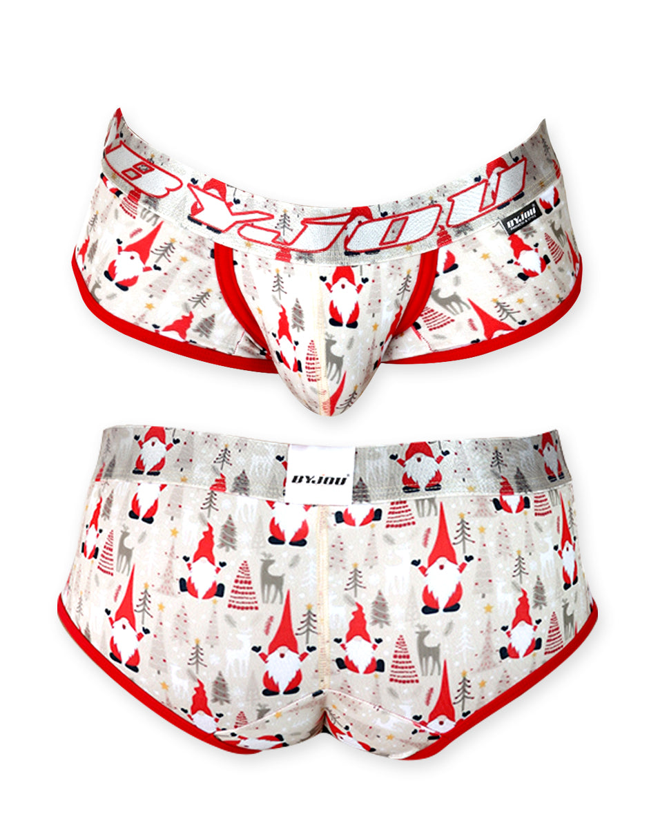 Men's Multicolor Nautico Christmas Briefs nude red santa| Byjou BNAUMX168