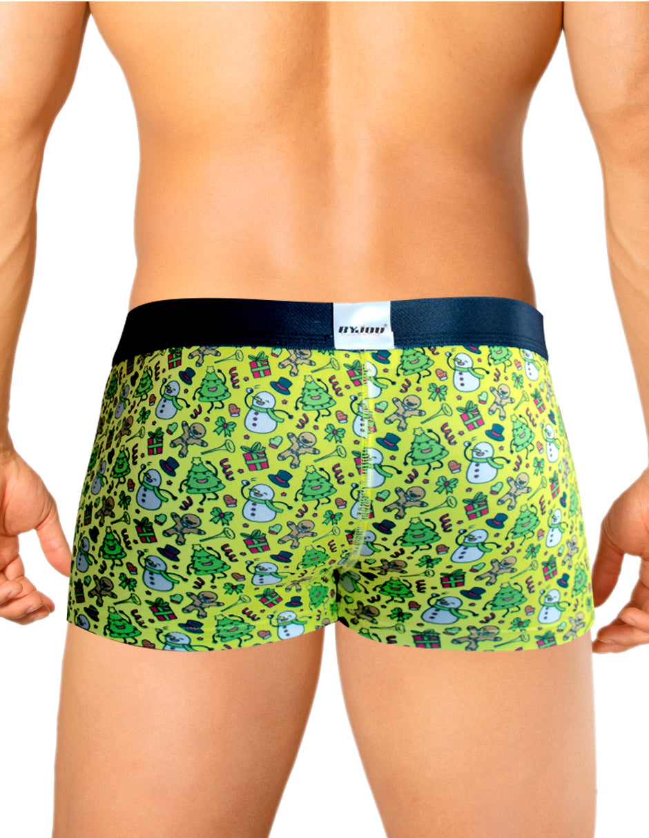 Men's Yellow Victor Christmas Boxer Briefs | Byjou BVICMX104