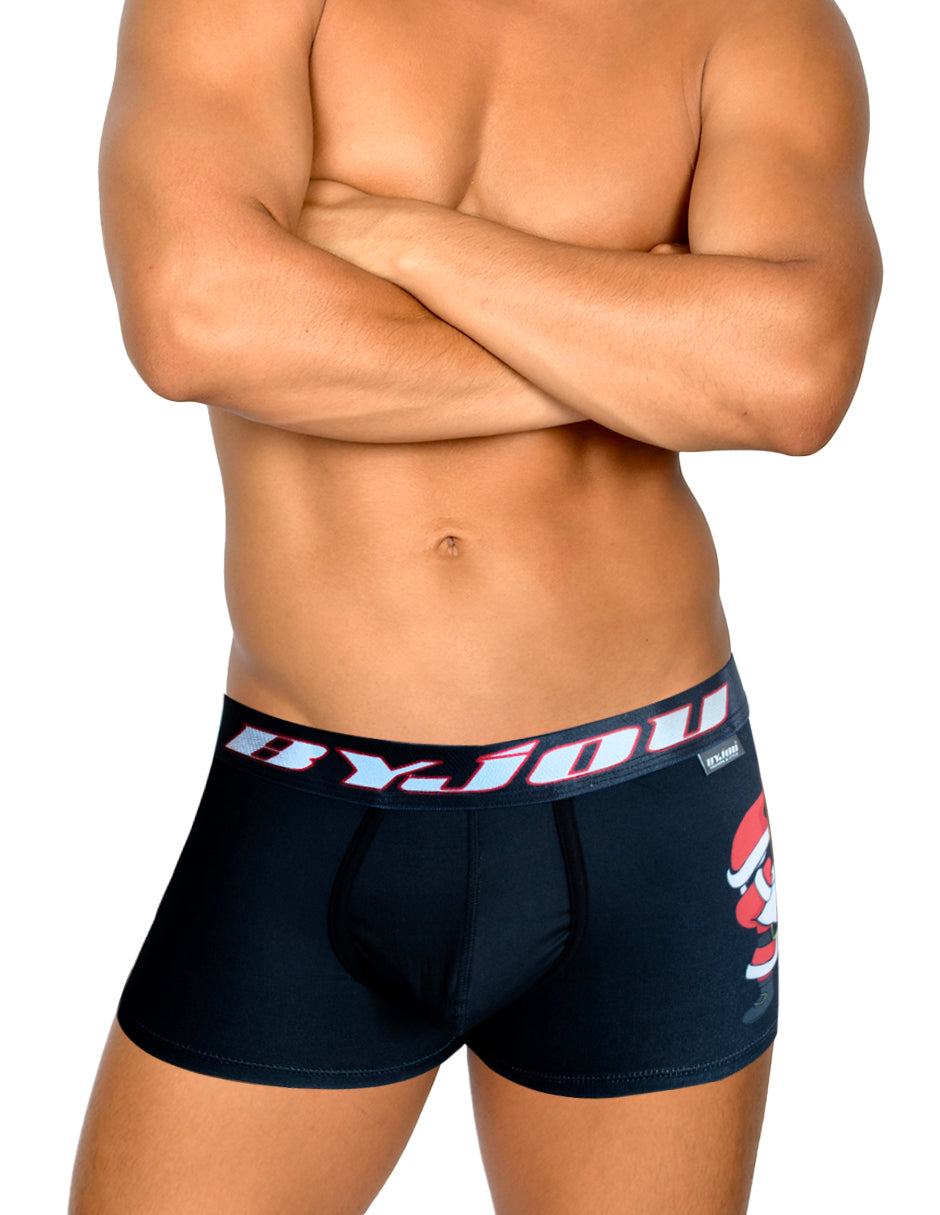 Men's Black Victor Christmas Boxers Santa | Byjou BVICMX097