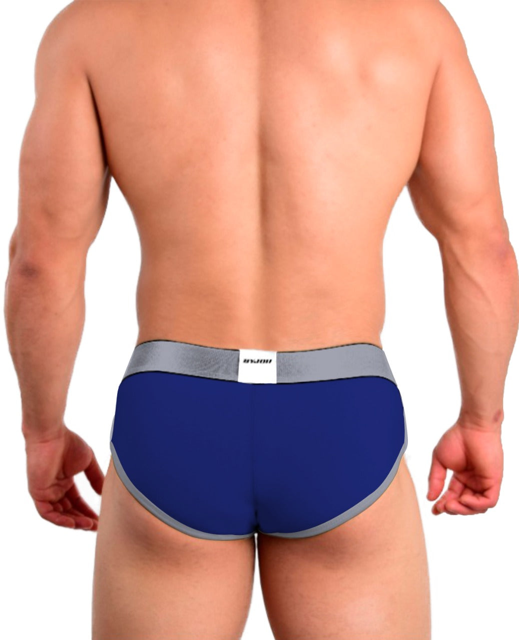 Men's Blue & Grey Andy Briefs | Byjou Underwear