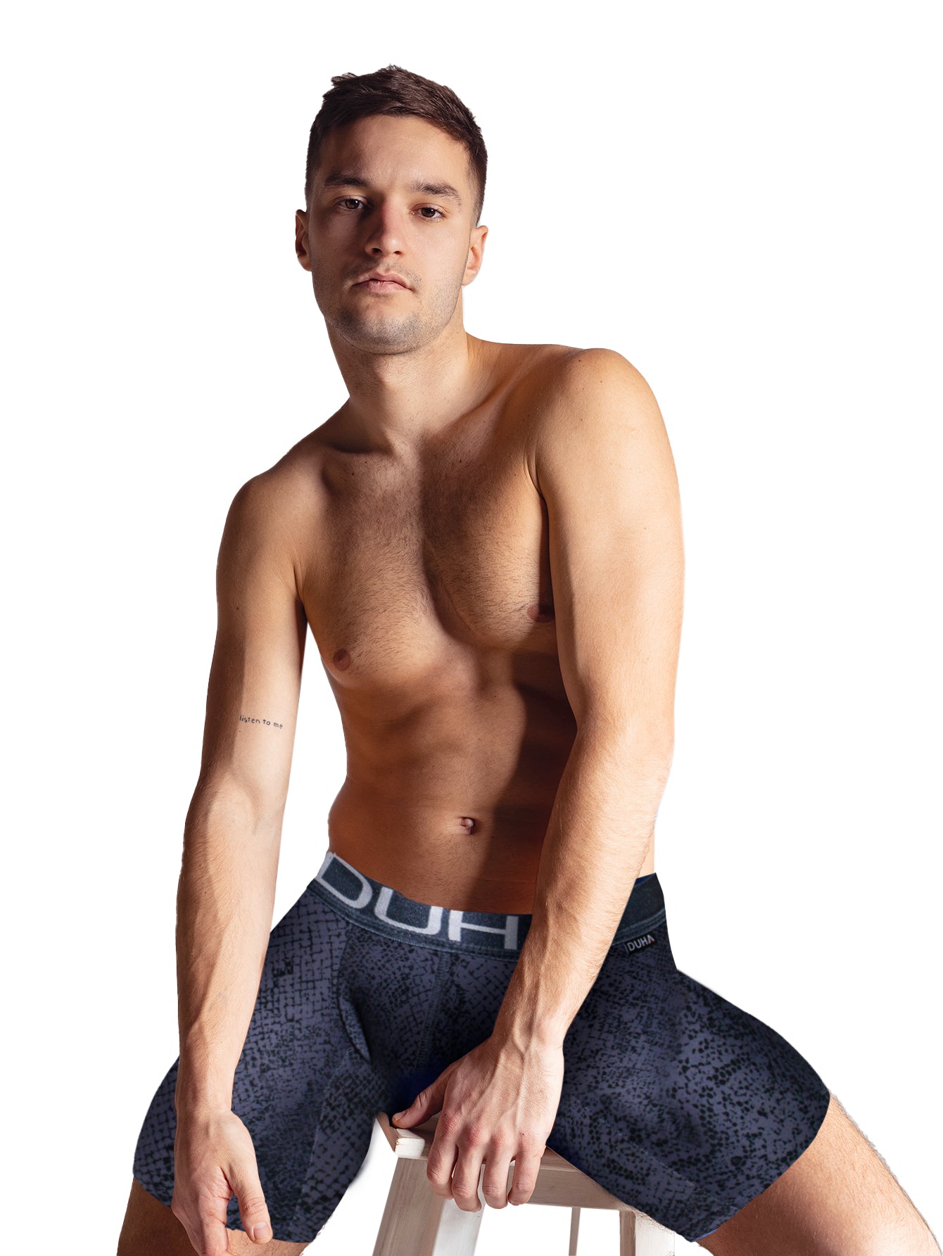 Boxer for Men Underwear Grey Duha Brief DJAGMX049